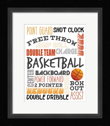 Framed Basketball Print