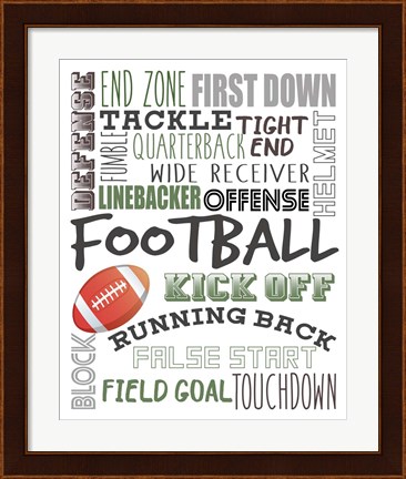 Framed Football Print