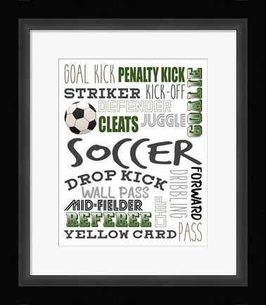 Framed Soccer Print