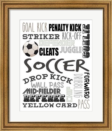 Framed Soccer V2 Print