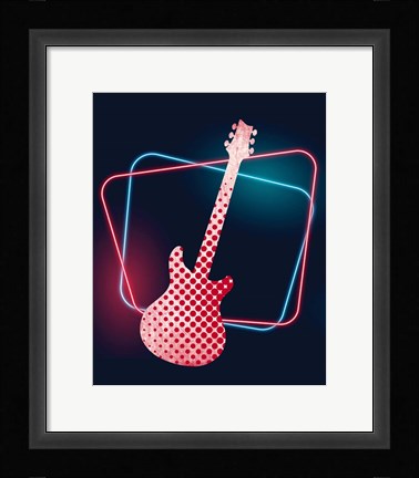 Framed Neon Music 1 Print