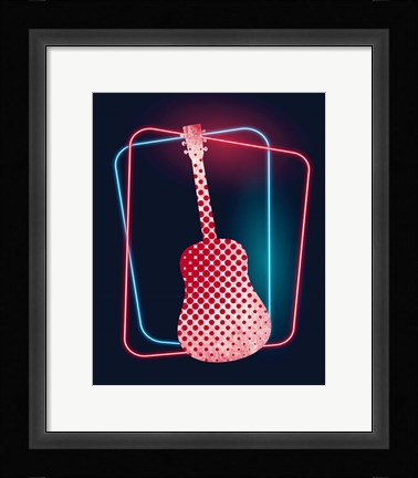 Framed Neon Music 3 Print