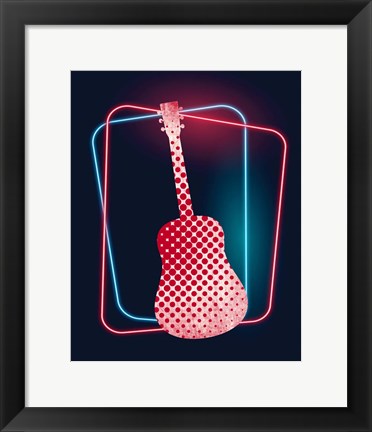 Framed Neon Music 3 Print