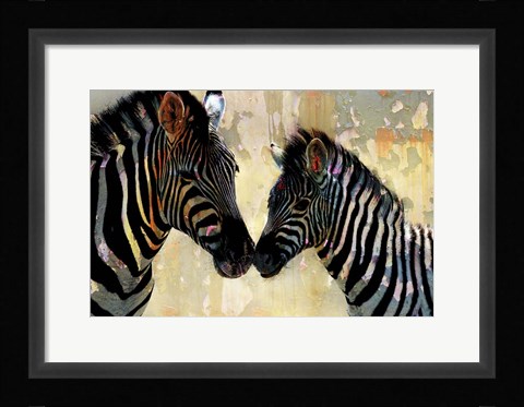 Framed Zebra Love Print