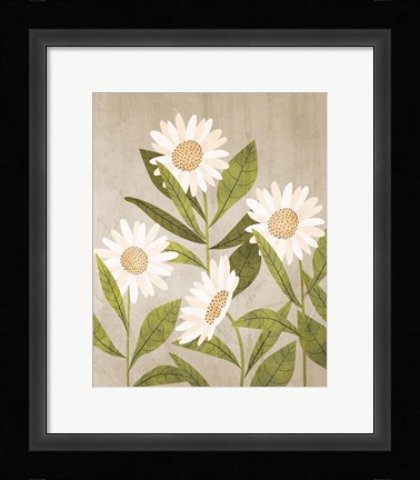 Framed Daisies 1 Print