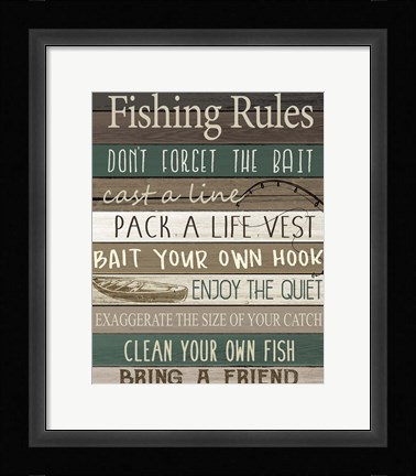 Framed Fishing Print