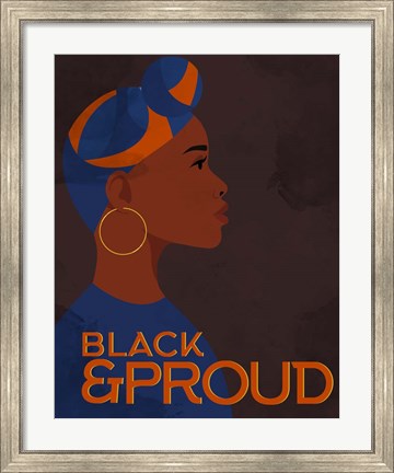 Framed Black and Proud Woman Print