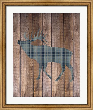 Framed Elk Woods Print