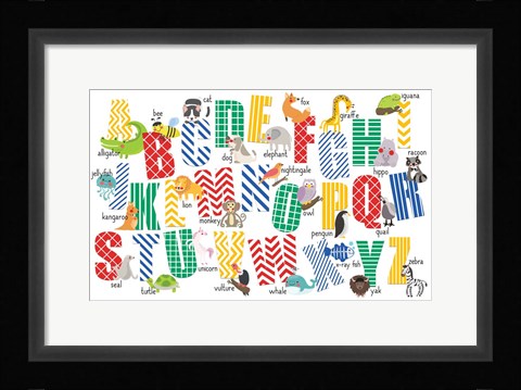 Framed ABCs Animals Print