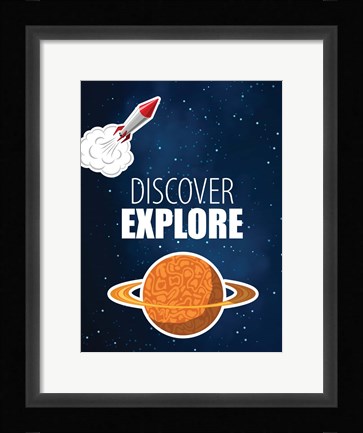 Framed Explore Space Print