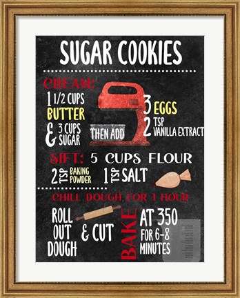 Framed Sugar Cookies Print