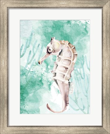 Framed Seahorse Swimming Print