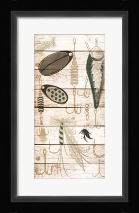 Framed Fishing Panel 2 Print