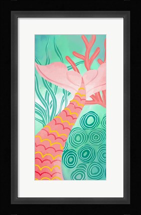 Framed Mermaid Tail 1 Print