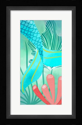 Framed Mermaid Tail 2 Print