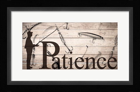 Framed Patience Fishing Print