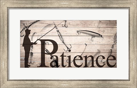 Framed Patience Fishing Print
