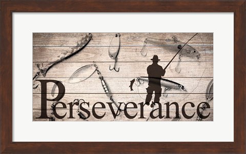 Framed Perseverance Fishing Print