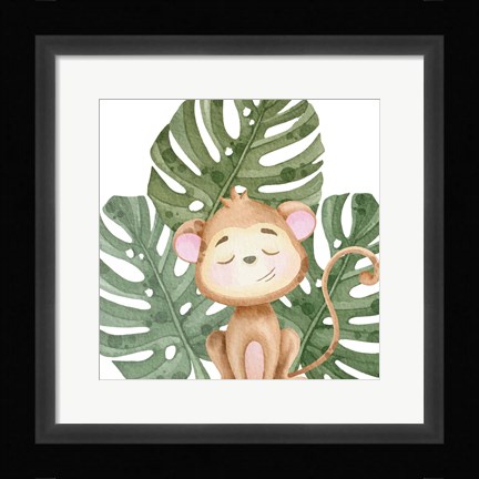 Framed Goodnight Jungle 1 Print