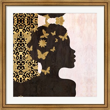 Framed Butterfly Leopard 1 Print