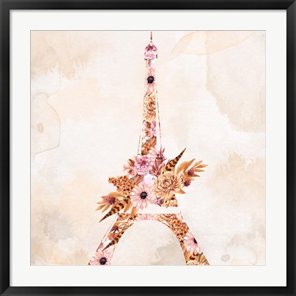 Framed Paris Fall Blooms 1 Print