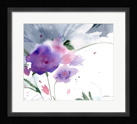 Framed Purple Cloud Garden Print