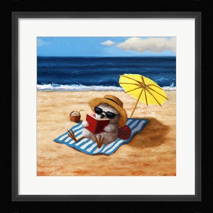 Framed Beach Chick Print