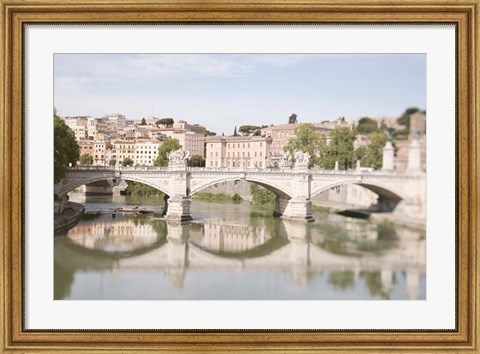 Framed Moments in Rome by the Tiber Print