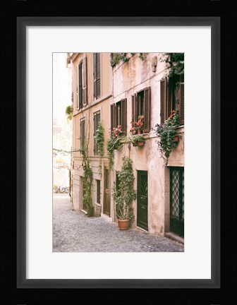 Framed Rustic Roman Street Print
