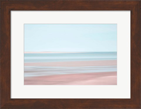 Framed Pastel Abstract Beach 3 Print