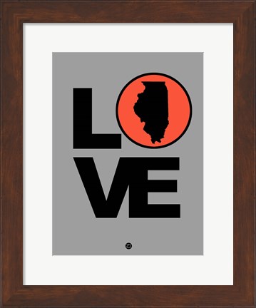Framed Love Illinois Print