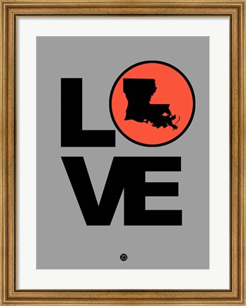 Framed Love Louisiana Print