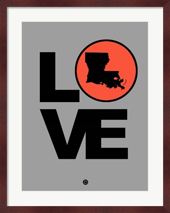 Framed Love Louisiana Print
