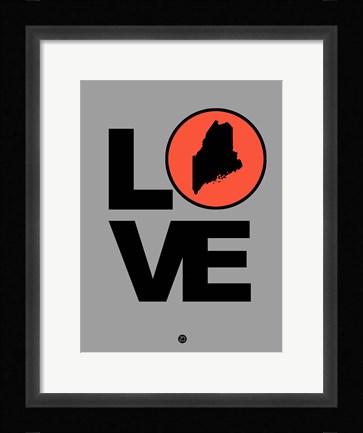 Framed Love Maine Print
