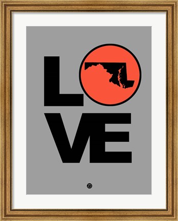 Framed Love Maryland Print
