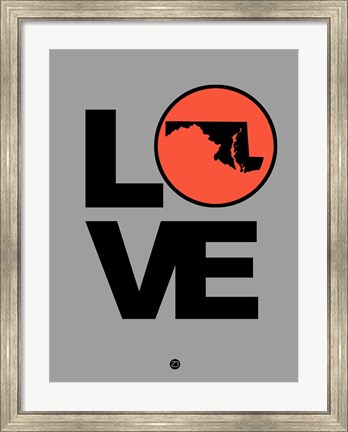 Framed Love Maryland Print