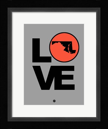 Framed Love Maryland Print