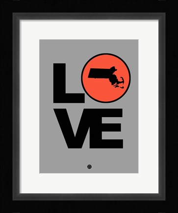 Framed Love Massachusetts Print