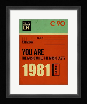 Framed You are the Music Print