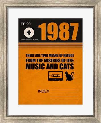 Framed Misic and Cats Print