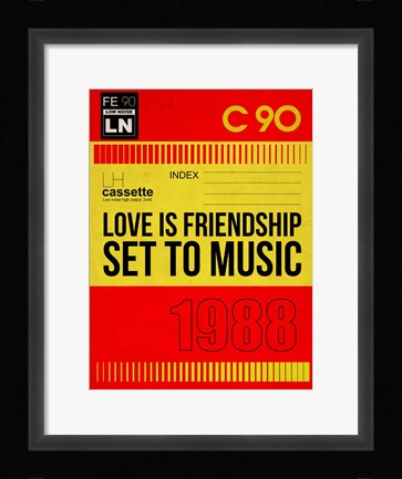 Framed Love Is Friendship Set To Music Print