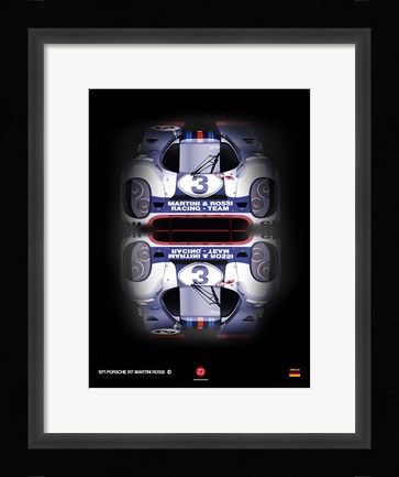 Framed Porsche 917 Martini Rossi Print