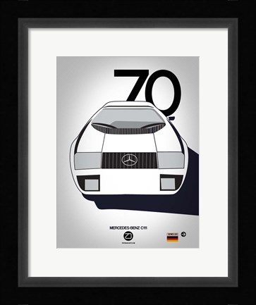 Framed 1970 Mercedes-Benz C111 Print