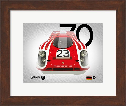 Framed 1970 Porsche 917 Kurzheck 4.5L Print