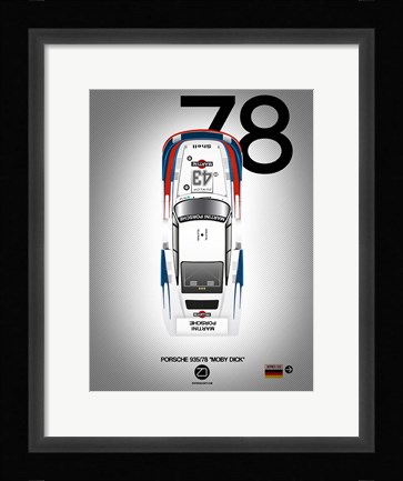 Framed 1978 Porsche 935/78 ""Moby Dick"" Print