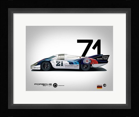Framed 1971 Porsche 917 Martini Rossi Print