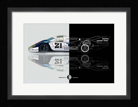 Framed 1971 Porsche 917 Martini Rossi III Print