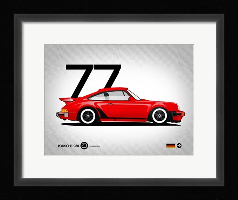 Framed 1977 Porsche 930 Print