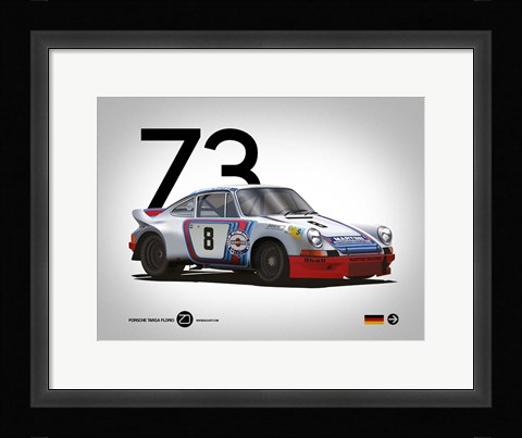 Framed 1973 Porsche Targa Florio Print