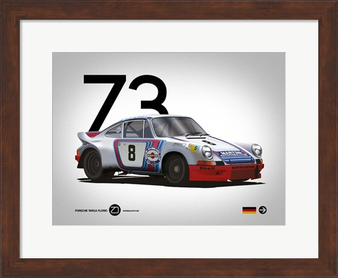 Framed 1973 Porsche Targa Florio Print